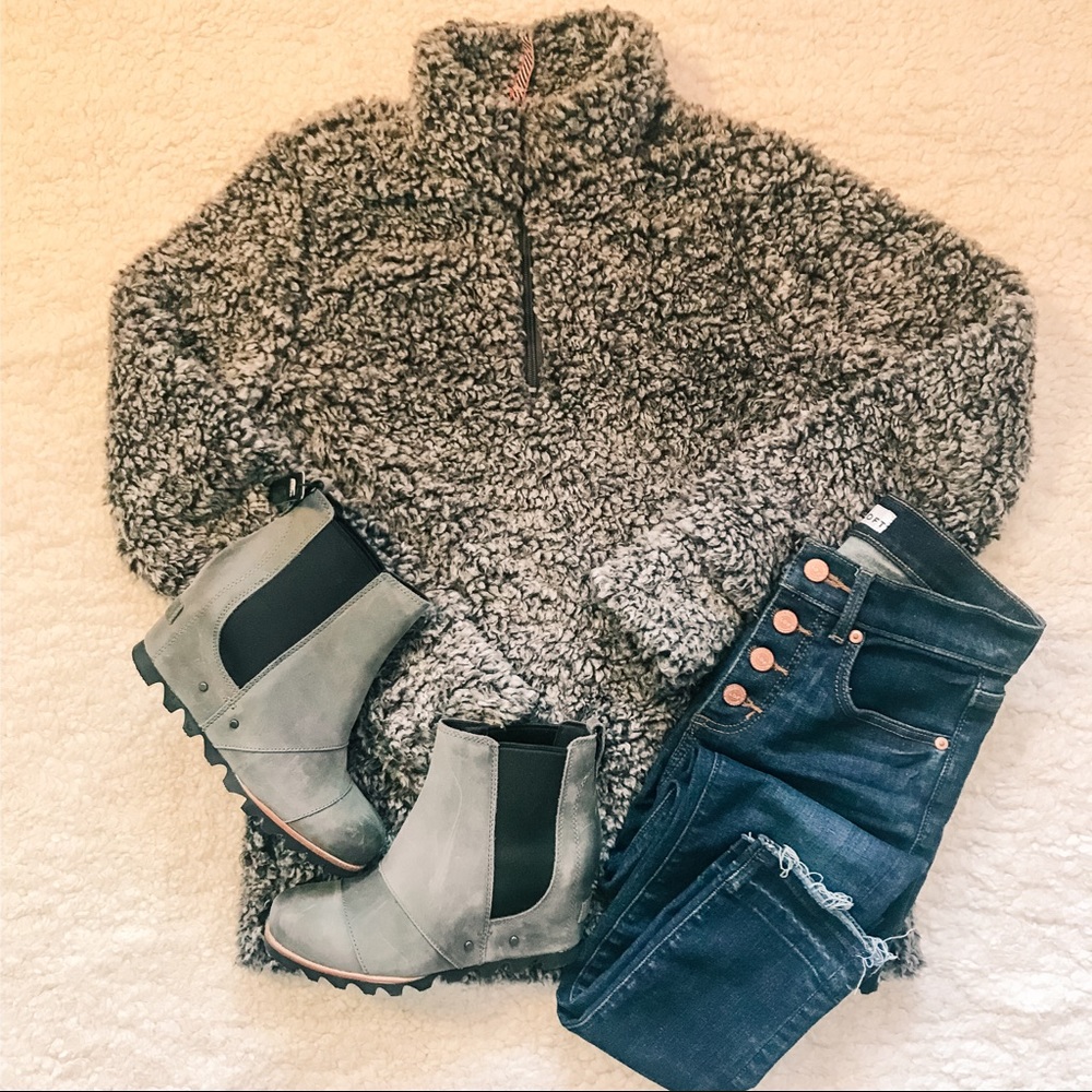 NIB Sorel Lea Wedge Leather Waterproof Boot